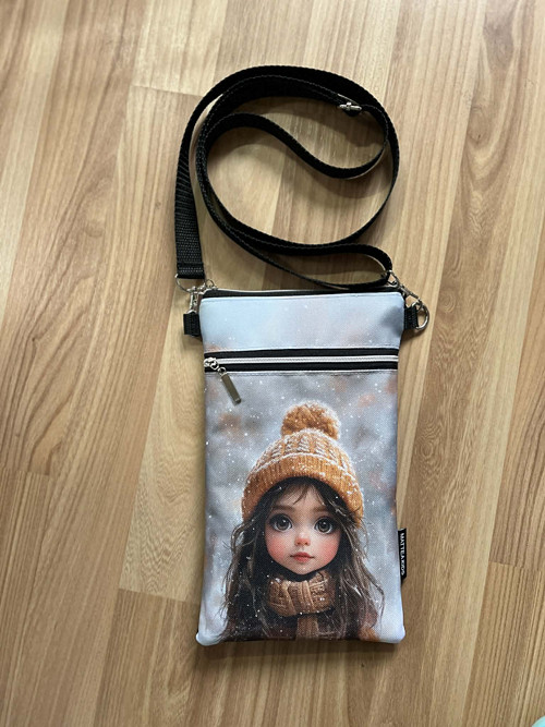 Dívka - taštička crossbody na mobil