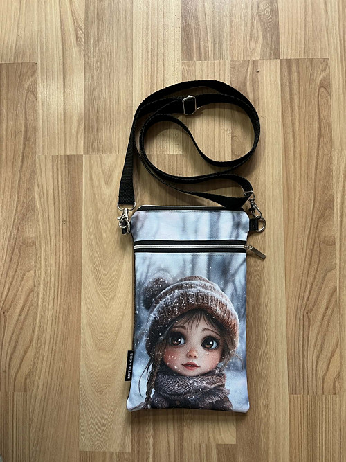 Dívka - taštička crossbody na mobil