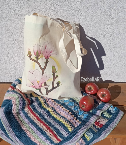Bavlněná taška s potiskem - Magnolie