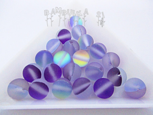 Měsíční kámen - Opalit- matný violet syntetic polo