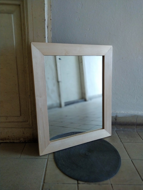 Dřevěné zrcadlo 60 x 50 cm - VÝPRODEJ