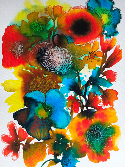 KVĚTINOVÁ ZÁŘE – umělecký TISK 25x33cm