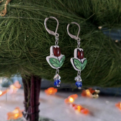 Náušnice tulipány