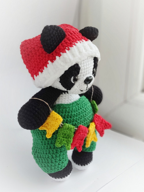 Háčkovaná vánoční panda — foto 1