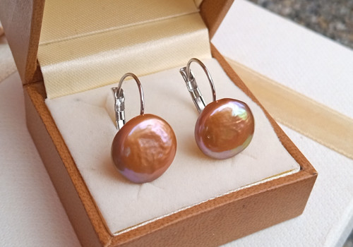 Jihomořské perly 13 mm náušnice chirurgická ocel