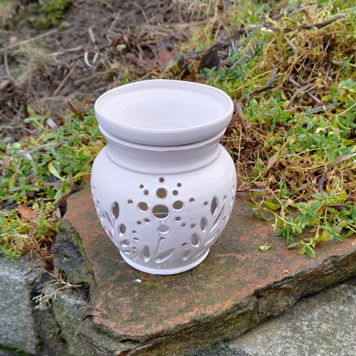 Aromalampa kulatá smetanová květ