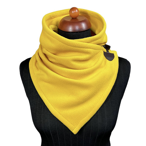 Dámská šátkošála - hořčicový fleece (podzim/jaro)