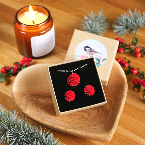 Antialergická sada šperků - Christmas red