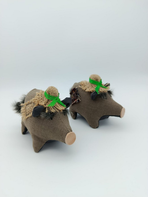 Ručně šité textilní prasátko, originální handmade