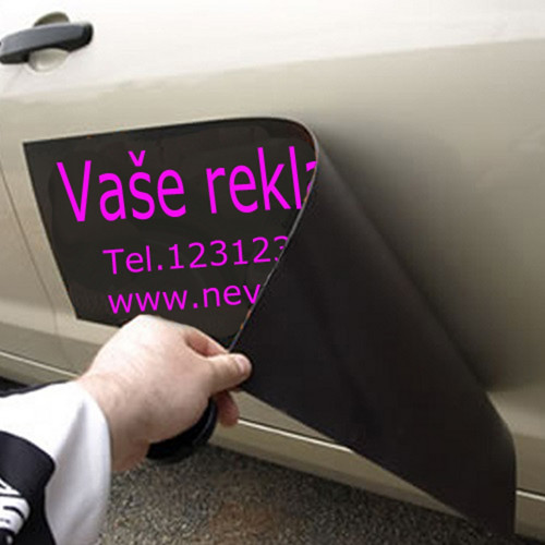Magnetická reklama na auto - 20x10cm snímatelné