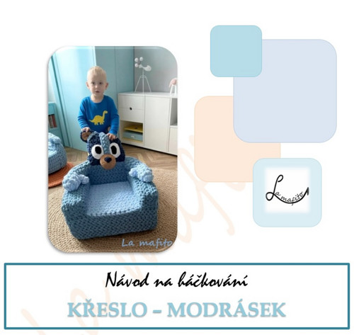 Modrásek křesílko -návod-