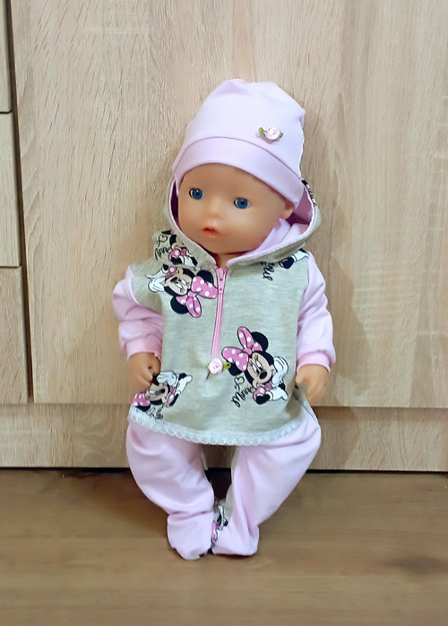 Overal s kapucí pro baby born 43 cm - 48 cm