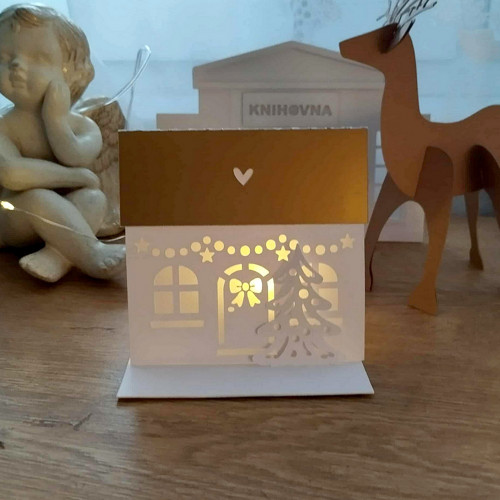 Vánoční chaloupka na LED svíčku