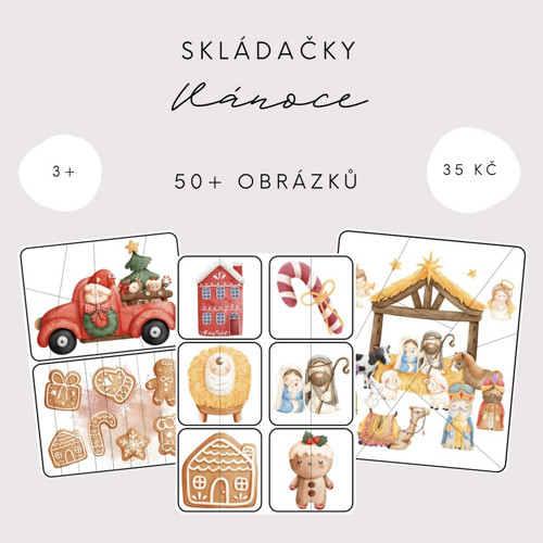 Skládačky - Vánoce (PDF - tisk)