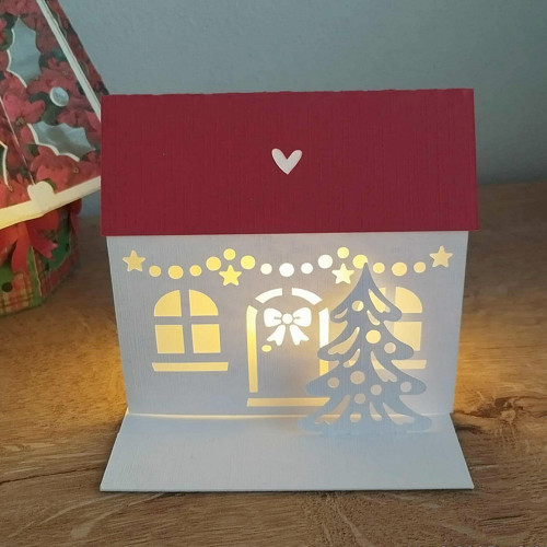 Vánoční chaloupka na LED svíčku 2