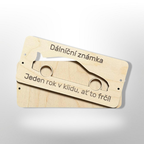 Originální dárek- Na dálniční známku