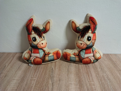 Oslík styl patchwork - 3D polštář — foto 1
