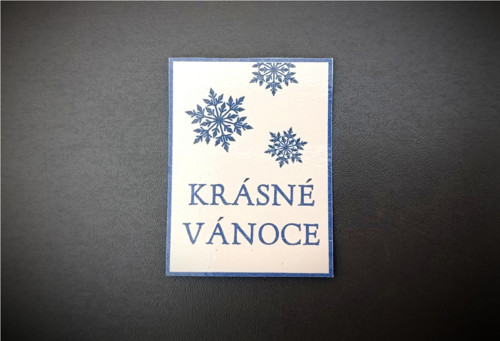 Samolepka "Krásné Vánoce" modrá (3ks)