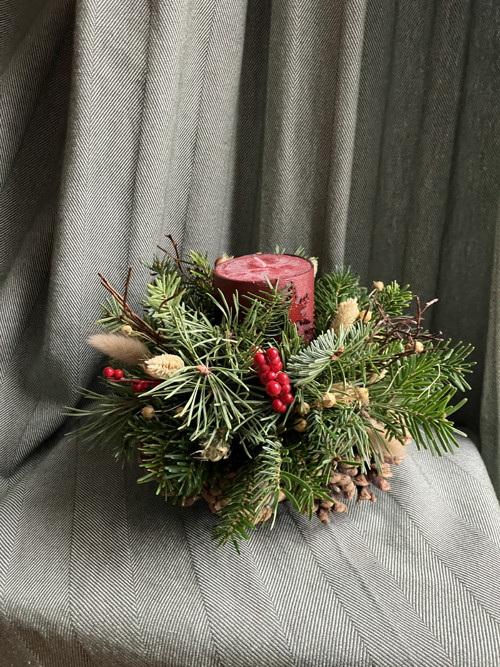Adventní svícen červený