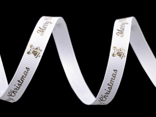Vánoční rypsová stuha šíře 10 mm (10m)