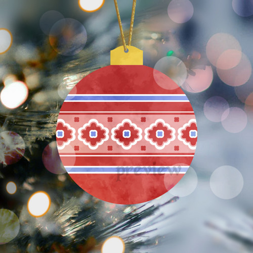 Vánoční koule Middle ornament - red