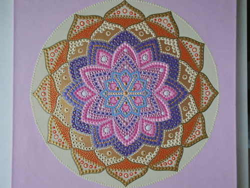 Mandala-zlatá-50x50 cm