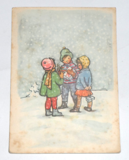 Vánoční POHLEDNICE • V. Slivková, 1965