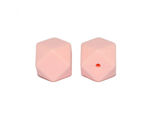 Silikonové korálky 14x14 mm (1ks) - růžová