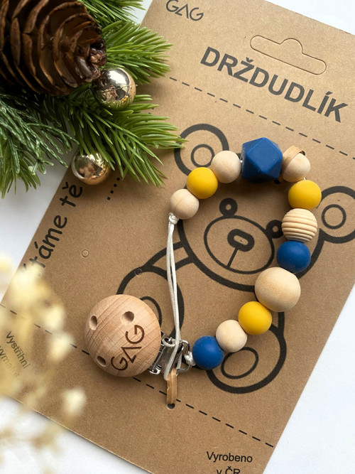 Klip na dudlík Modrá hořtice — foto 1