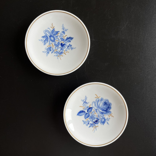 Míšeň Meissen 2x závěsný talířek Aqualinta 11.8 cm