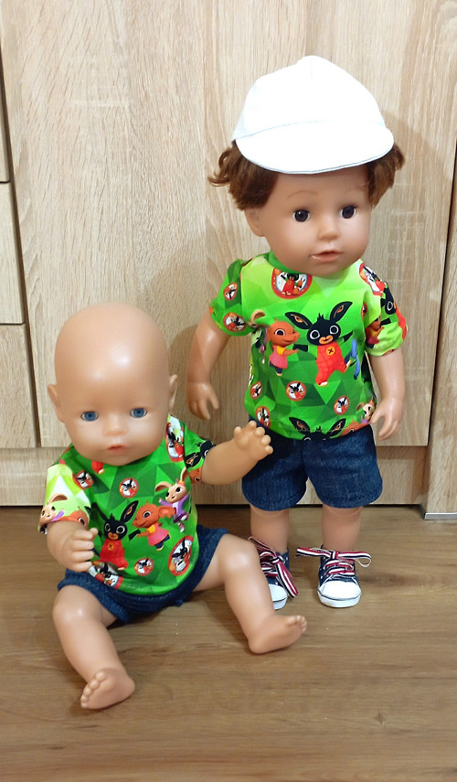 Tričko a kraťasy pro baby born 43 cm