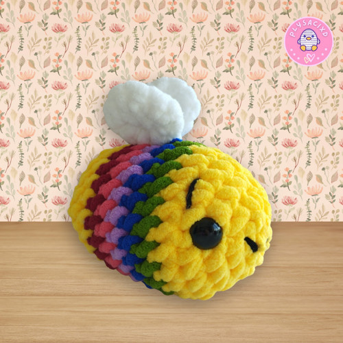 Barevná VČELKA - roztomilá handmade 14 CM