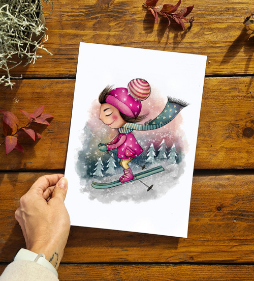 Print Lyžiarka — foto 1