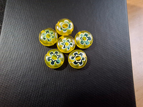 Millefiori placky 10mm 10ks — foto 1