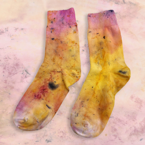 Přírodně barvené ponožky - ice dye vel. 38-41