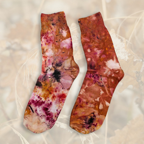 Přírodně barvené ponožky - ice dye vel. 39-42