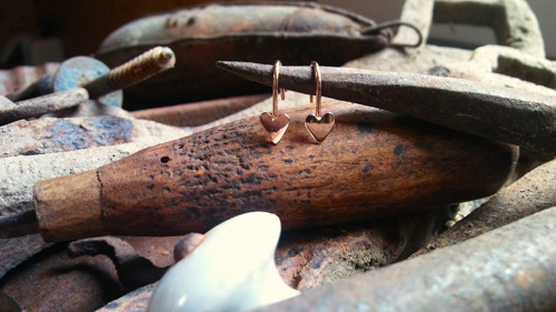 Náušnice Srdiečkové, Au 14K