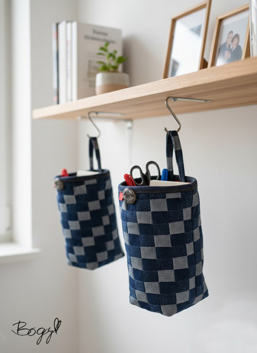 Mini riflový košík, organizér - kostička — foto 1