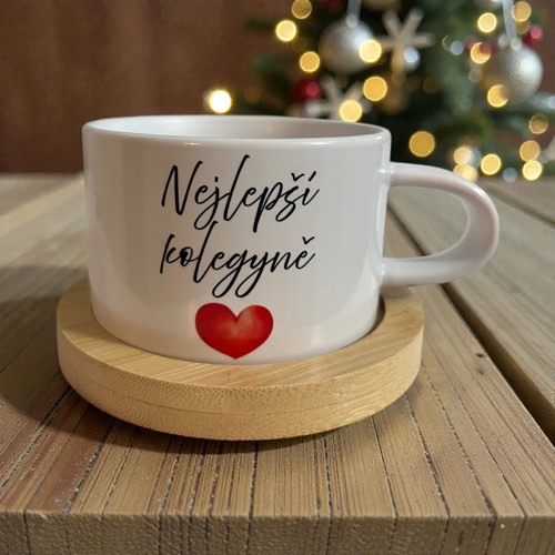 Hrnek s podšálkem Nejlepší kolegyně ️