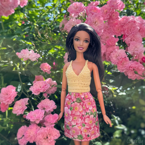 Suknička pro Barbie - plané růžičky — foto 1