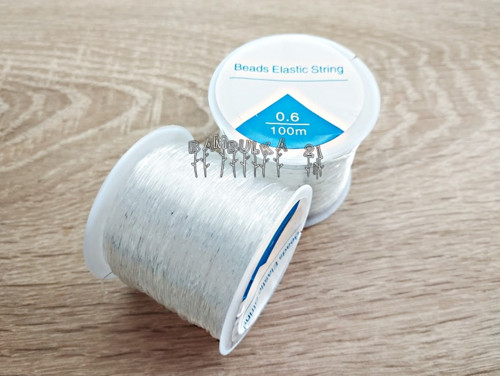 AKCE - Elastická pruženka 0,6mm, kulatá, 100m