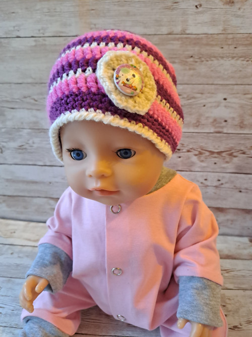 Baby Born 43 cm - háčkovaná čepice