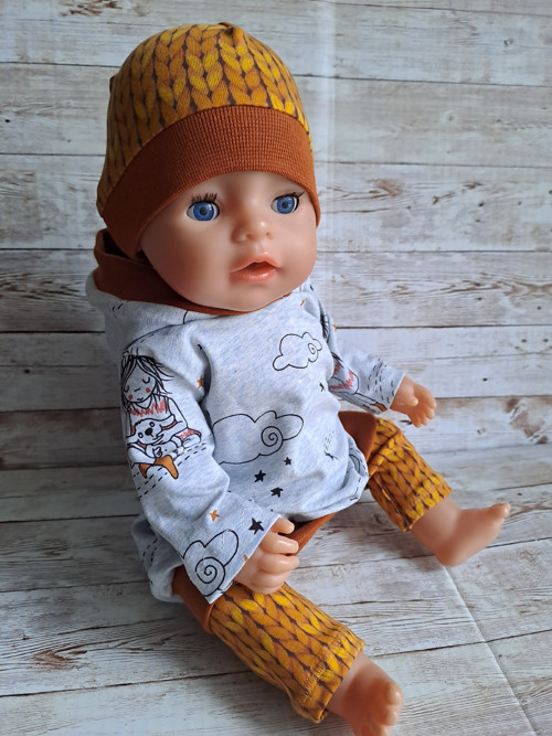 Baby Born 43 cm - tunika s holčičkou a leginy