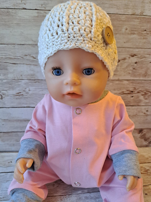 Babz Born 43 cm - háčkovaná čepice