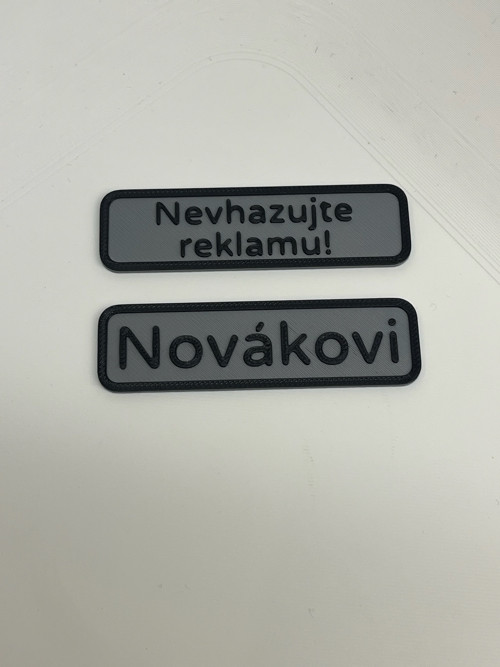 Jmenovka na přání na dopisní schránku