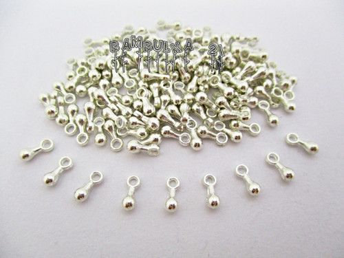 Přívěsek kapičky 7x2,5mm, barva stříbrná, 2ks