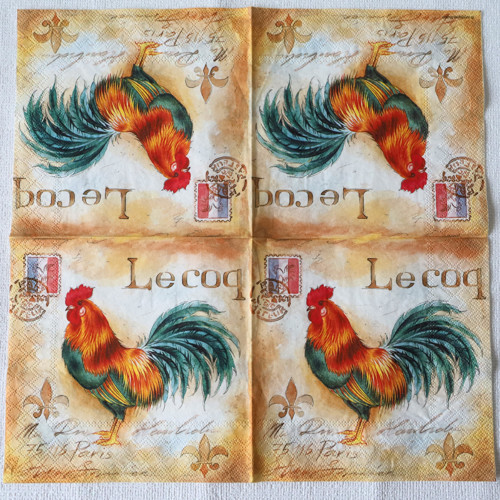 Papírový ubrousek Kohout Lecoq, Paris