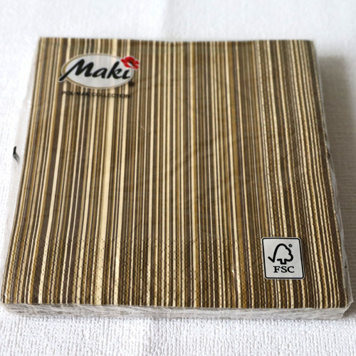 Balení 20x Papírový ubrousek, proužky Maki design