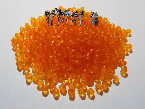 Akrylové sluníčka 4mm x 4mm - oranžové