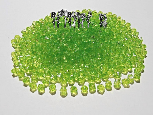 Akrylové sluníčka 4mm x 4mm - světle zelené